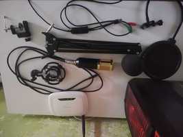 Мікрофон конденсаторний ZEEPIN BM 800 + звукова карта HyperX Amp USB