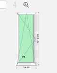 Nowe okno Oknoplast, drzwi balkonowe 855x2270