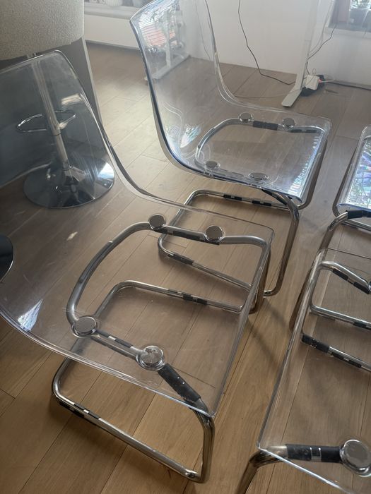 Krzesla przezroczyste Tobias IKEA x2