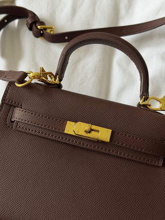 Сумка Hermes Kelly Idealist шоколадна