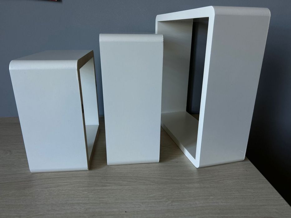 Pólki cube biale pakiet 3 sztuk