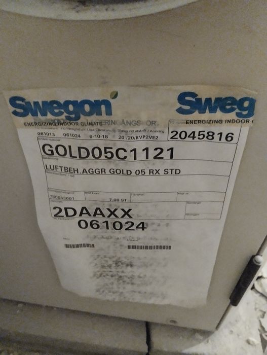 Centrala wentylacyjna GOLD05 swegon