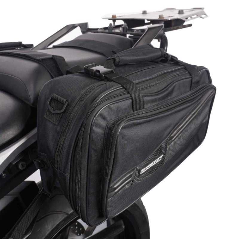 Par de malas alforges expansíveis mota moto