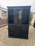 Biblioteka /kredens/styl industrialny /drewno egzotyczne /czarna