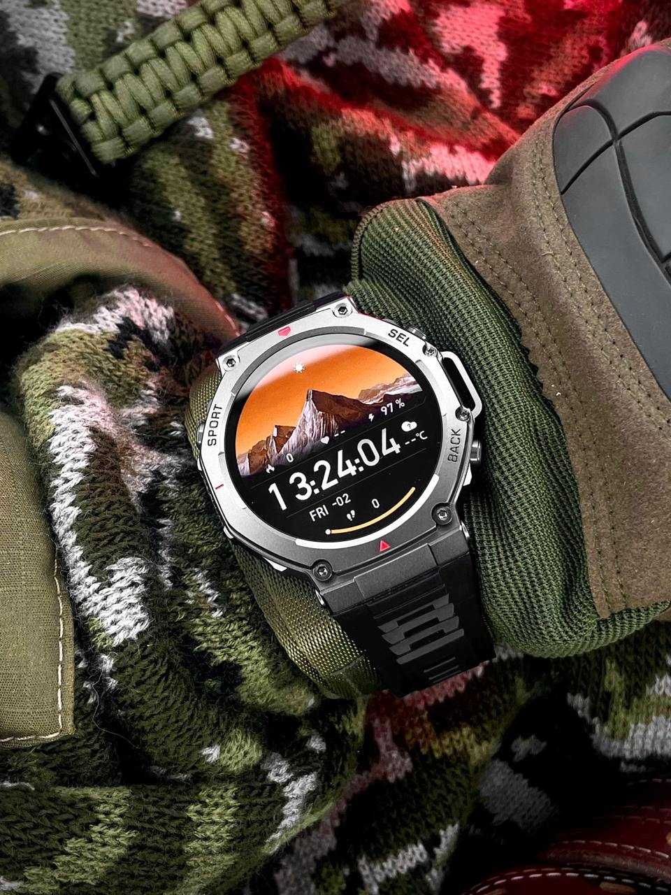 Смарт годинник MODFIT Titan Force GPS Black T-REX компас Amazfit