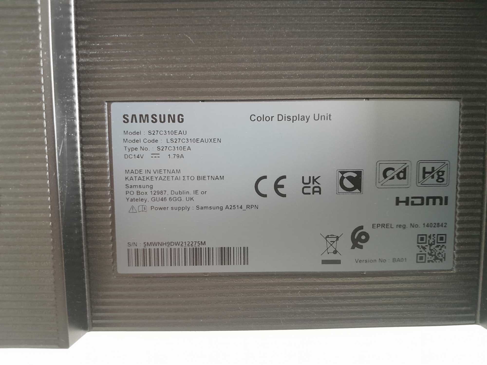 Monitor Samsung 27 FHD 1920X1080 HDMI 2023rok/stan jak nowy