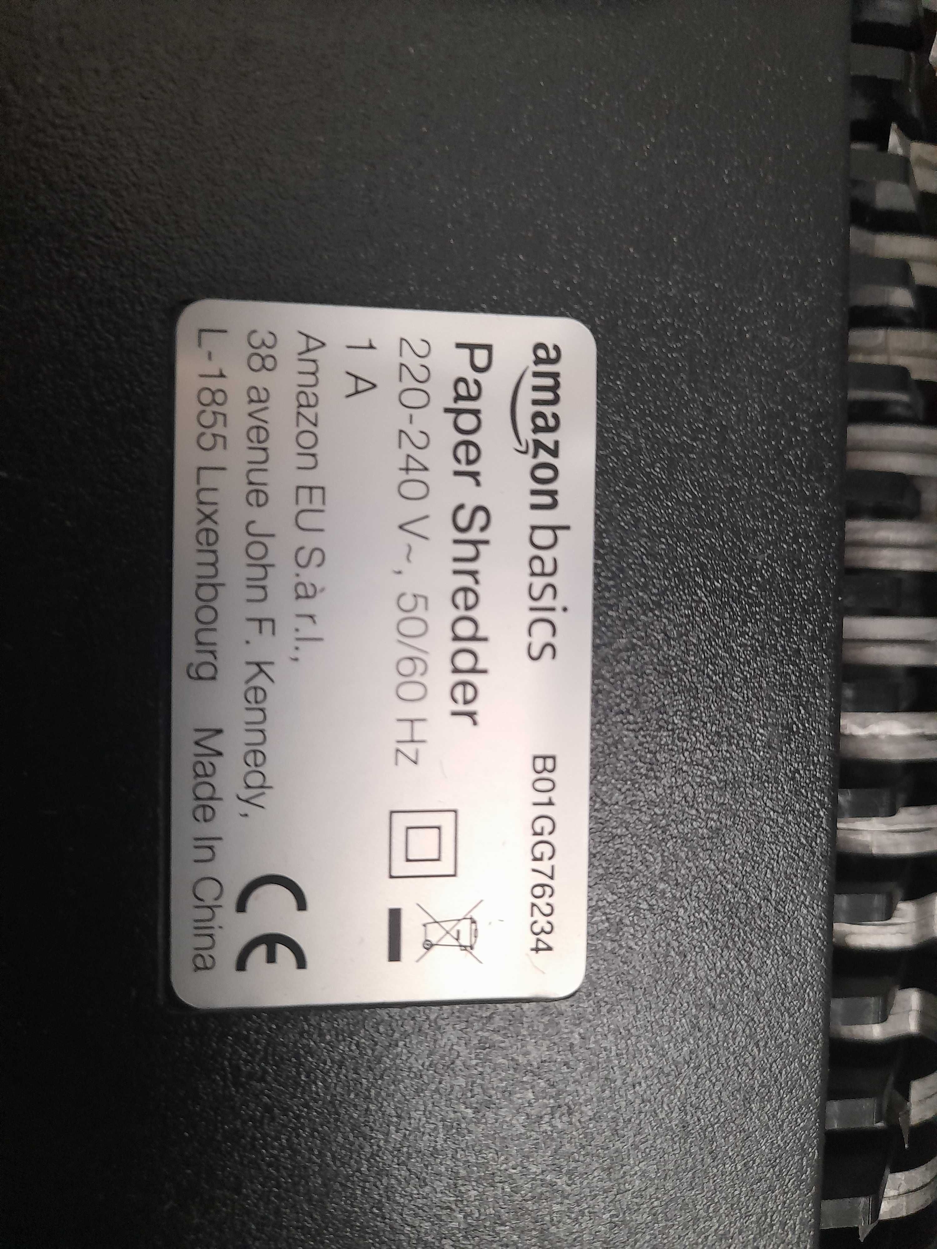 Niszczarka AmazonBasics b01gg76234