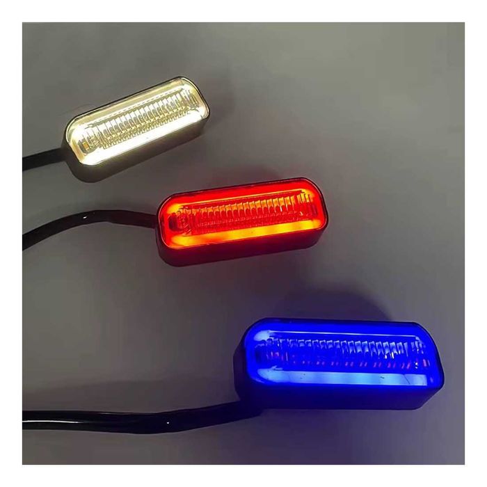 Par piscas dinâmicos LED luz presença oval suporte L