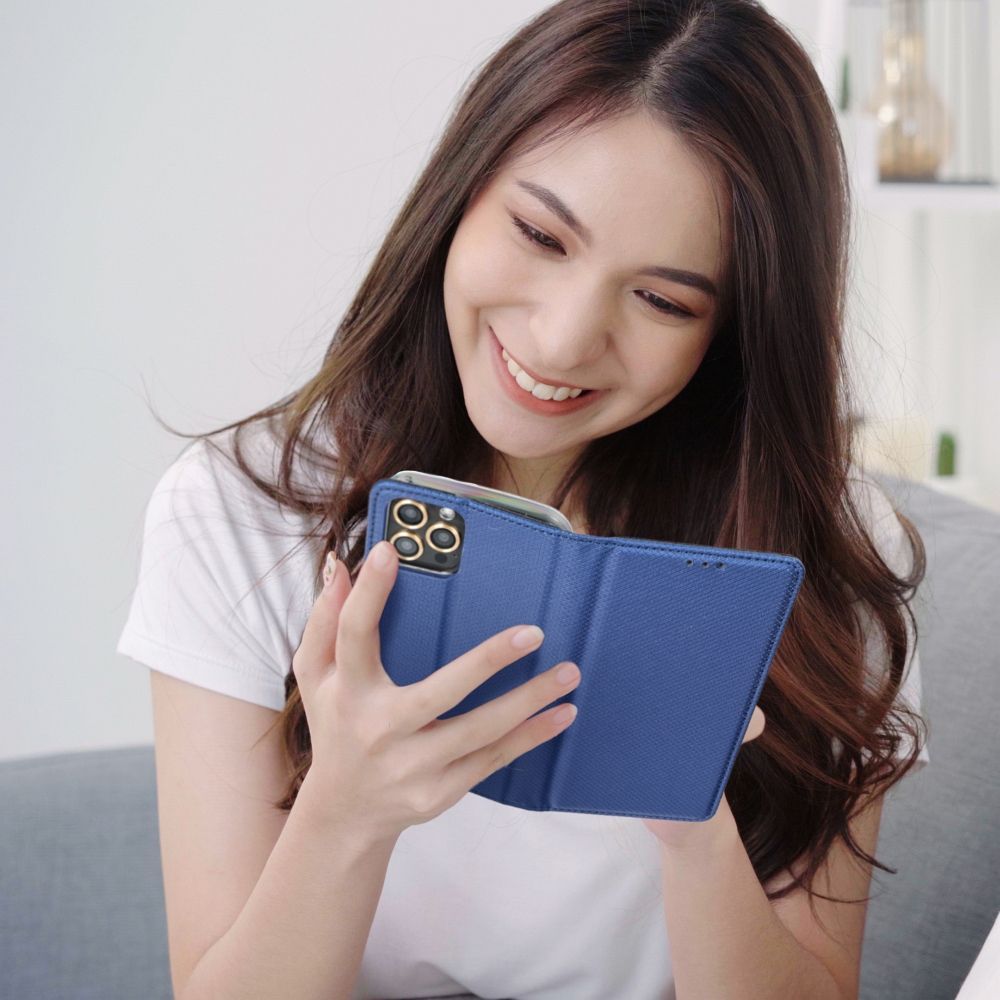 Etui Z Klapką Xiaomi Redmi Note 11 Pro / 11 Pro 5G Granatowy + Szkło
