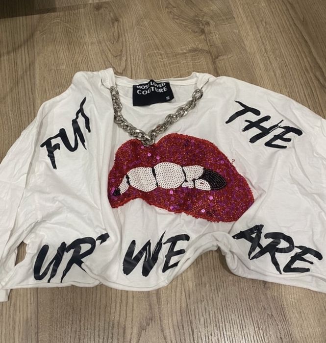 Bluzka oversize łańcuch top s/m