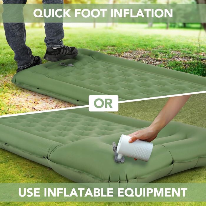 Kempingowa mata do spania na świeżym powietrzu z pompką nożną