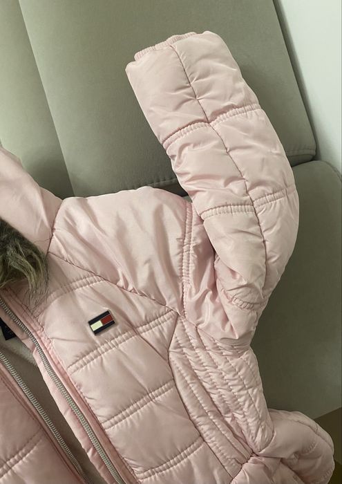 Różowa kurtka płaszcz zimowy Tommy Hilfiger XS 5/6 rozm. 110 / 116