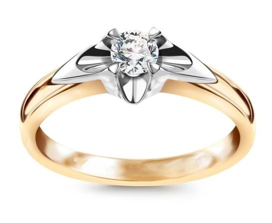 Pierścionek zaręczynowy Amore, Diament 0.2ct, z certyfikatem, roz. 7