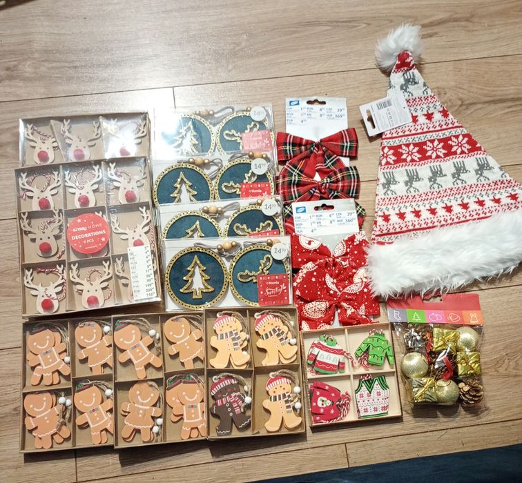 Mix zawieszek na choinkę Boże Narodzenie