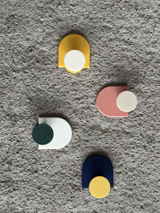 Kolorowe wieszaki ścienne bez wiercenia Modern Design Mid Century Loft