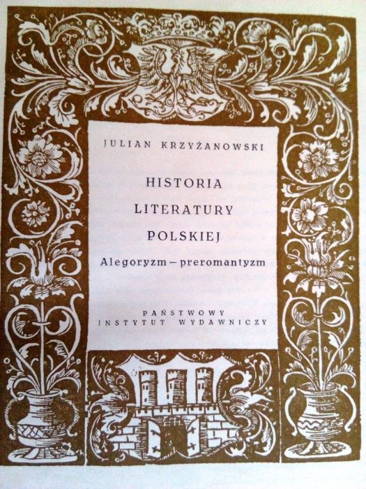 Książka Historia literatury polskiej