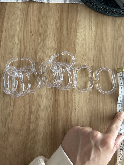 plastikowe kółka do zasłon 12 szt
