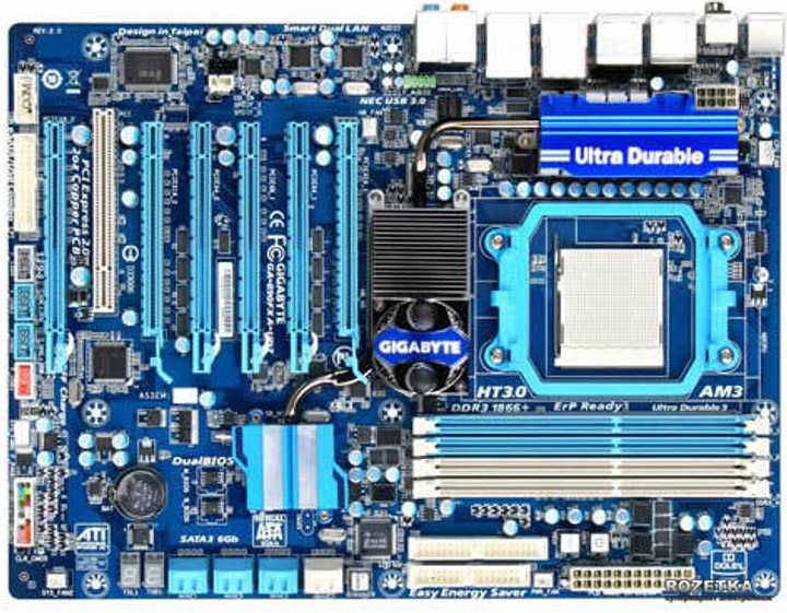 Материнская плата Gigabyte GA-890FXA-UD7 + Athlon2 X3 435 + 4Gb DDR3