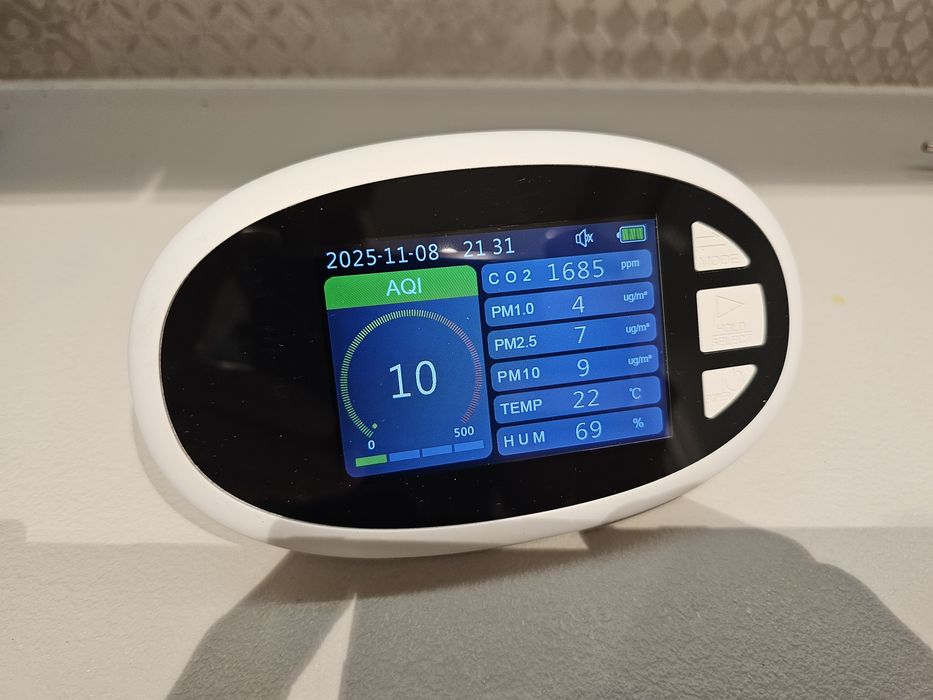 Miernik jakości powietrza Dienmern DM125 – CO2 / PM2,5 / PM10 /  smog