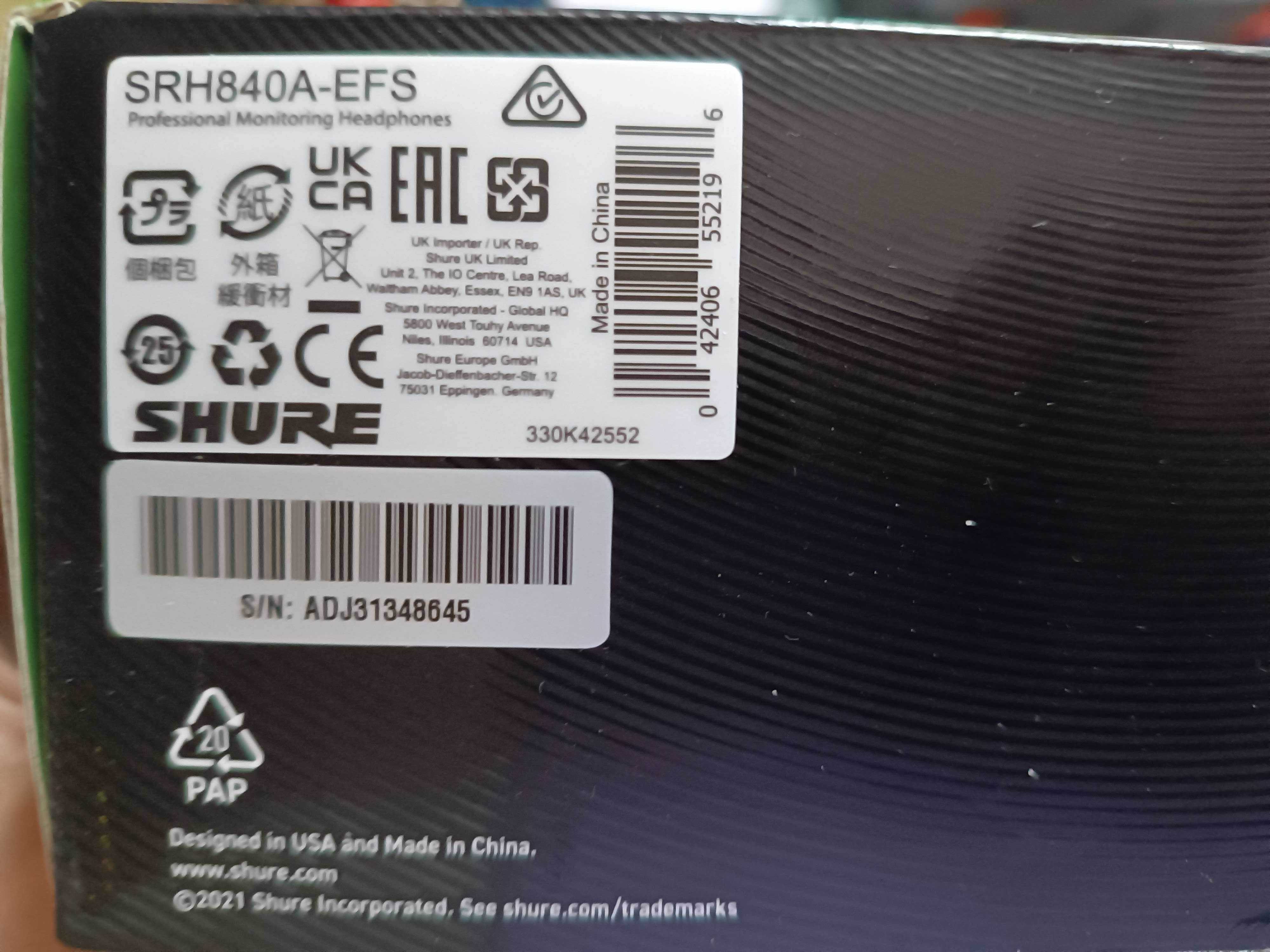 Shure SRH840A • повний комплект + гарантія
