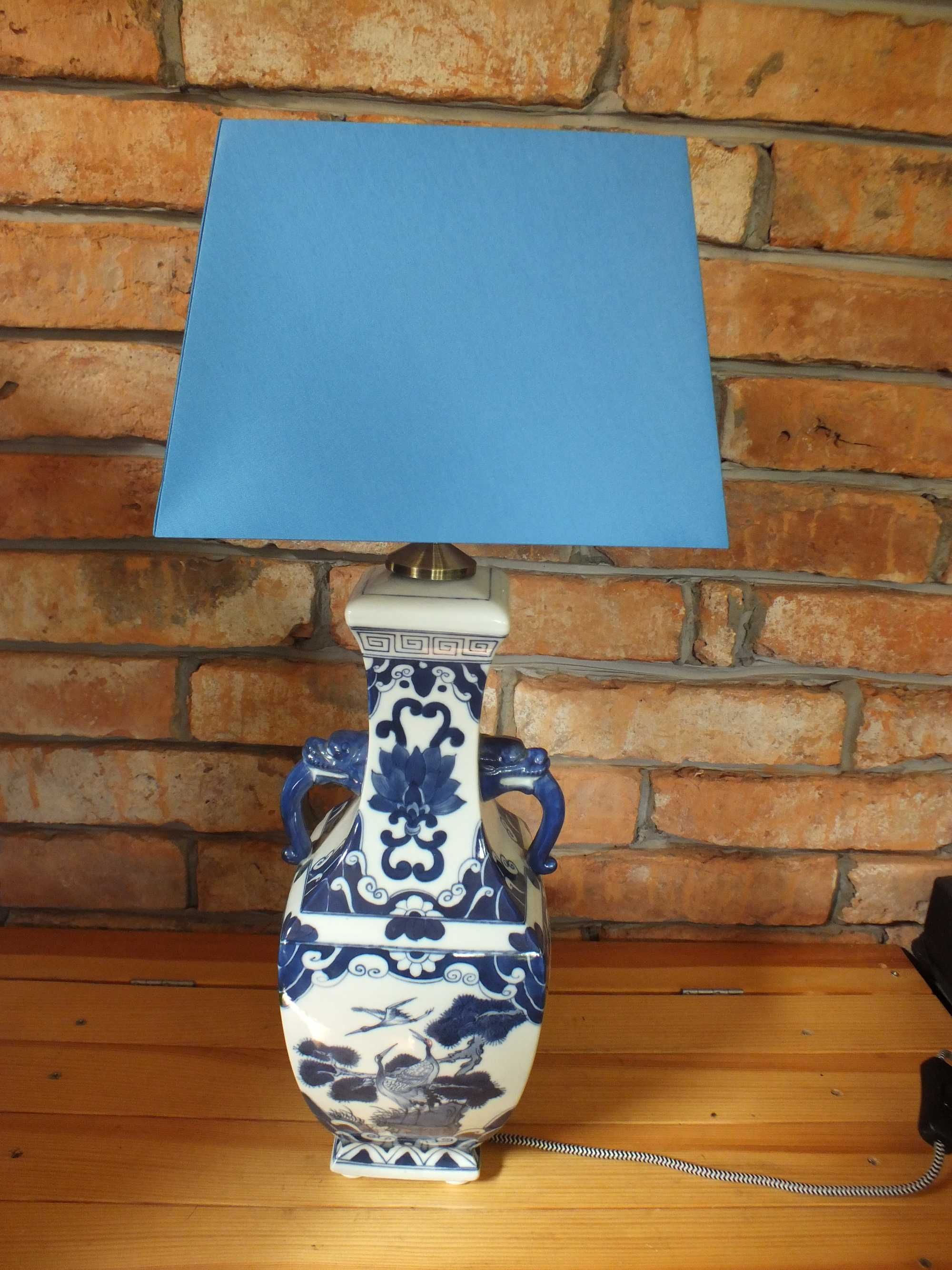 Chińska porcelanowa lampa zdobienie w stylu MING