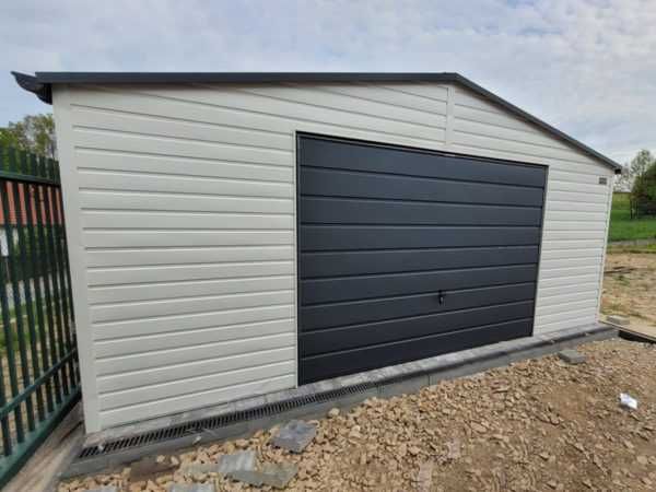 PROMOCJA 10% Garaż blaszany akrylowy drewnopodobny akrylowy 5x6