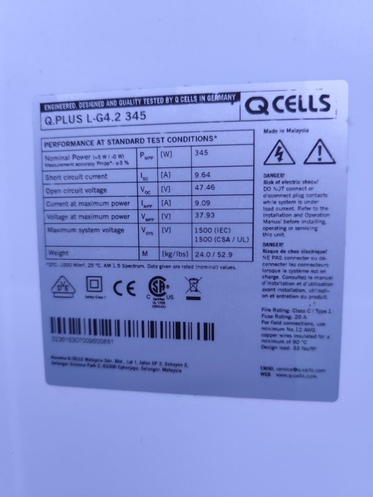 Painel Fotovoltaico 345W