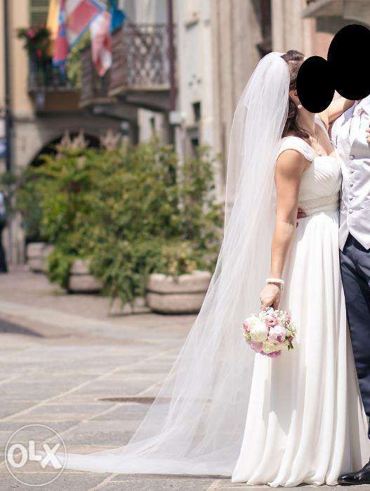 Suknia slubna Pronovias rozmiar 38 + welon 2m i pokrowiec GRATIS boho