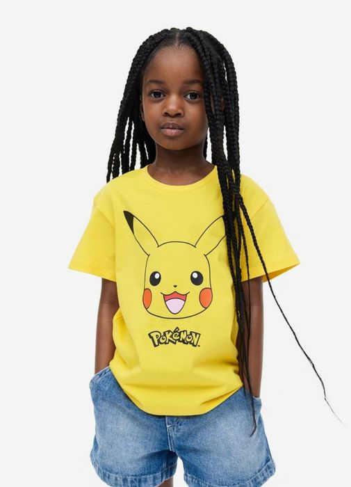 T-shirt z nadrukiem Pokemon koszulka Pikachu H&M r. 110/116