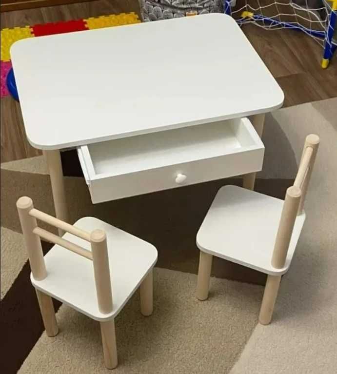 Новий дитячий столик дерев'яний  дитячий стільчик топ