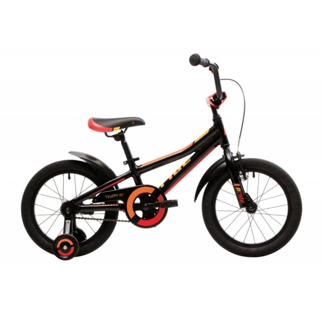 Дитячий велосипед Pride Tiger, колесо 16, 2018, black n red n yellow