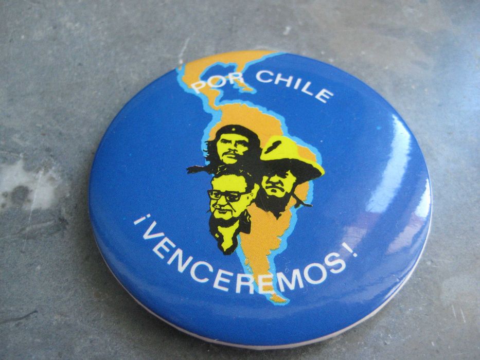 Pin/alfinete “Por Chile Venceremos”, anos 70