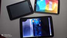 Tablets usados com ecrãs partidos