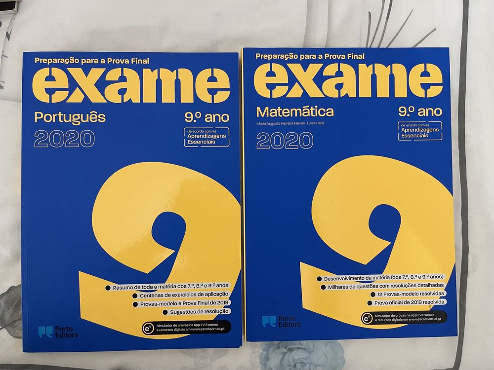 2 Livros de preparação exame 9o ano 10euros!!!