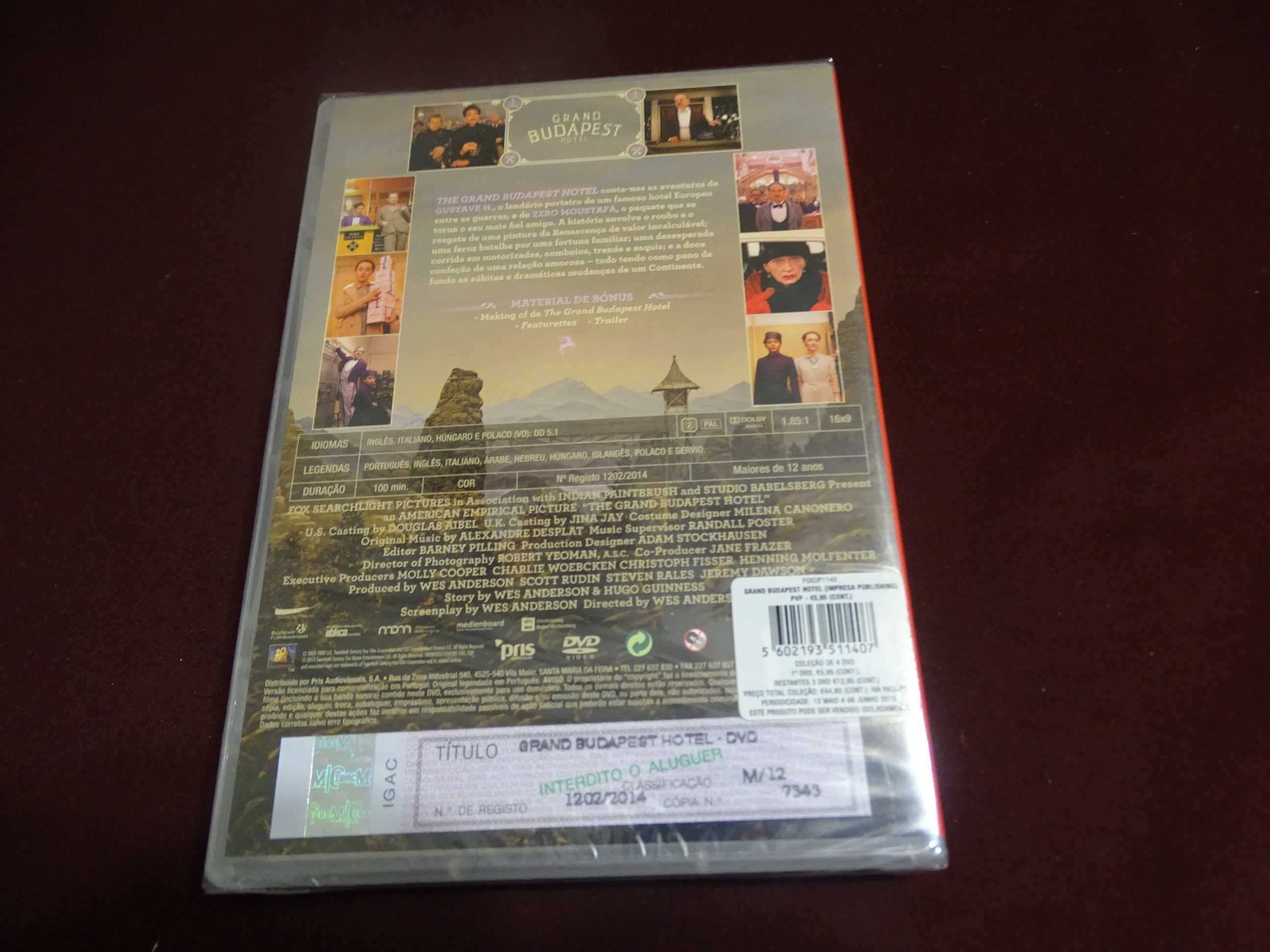 DVD-Grand Budapest Hotel-Wes Anderson-Selado