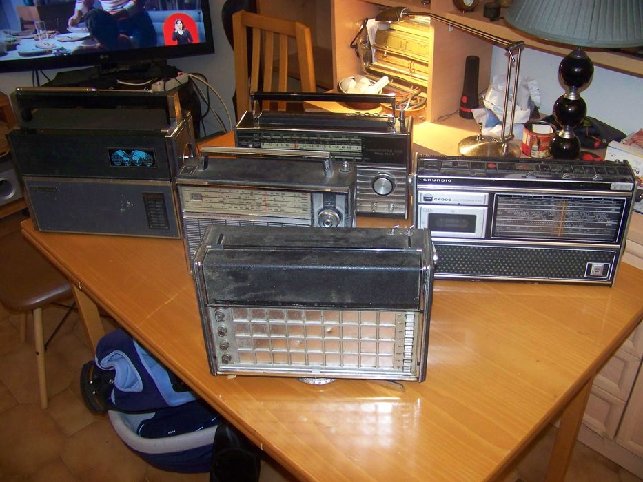 lote 5 rádios antigos transistores