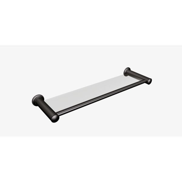 Półka łazienkowa szklana 50 cm ANDEX Classic 001/50NG czarna