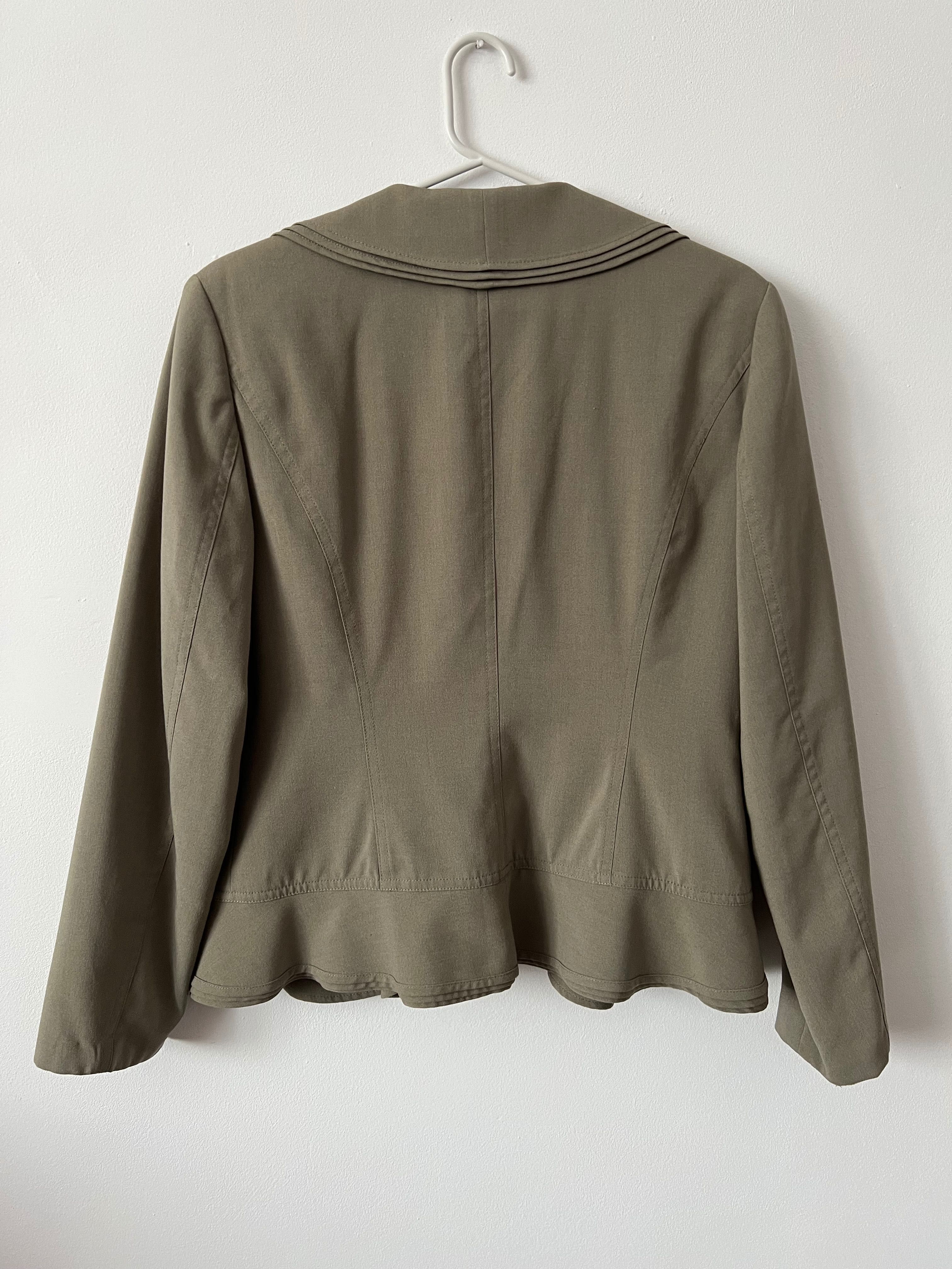 Żakiet marynarka taliowana khaki M/L