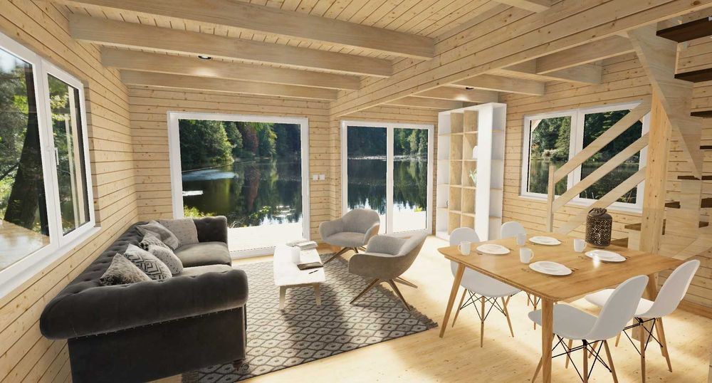 DOM/DOMEK drewniany letniskowy/całoroczny 70m2 parter 35m2 + tarasem
