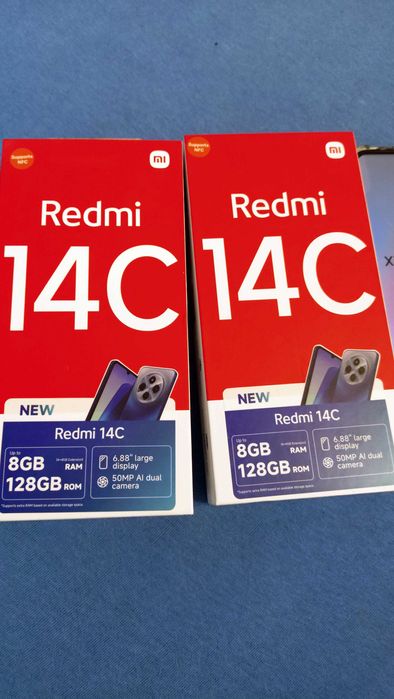 Xiaomi Redmi 14C x 2 niebieski i czarny, kilkumiesieczne.