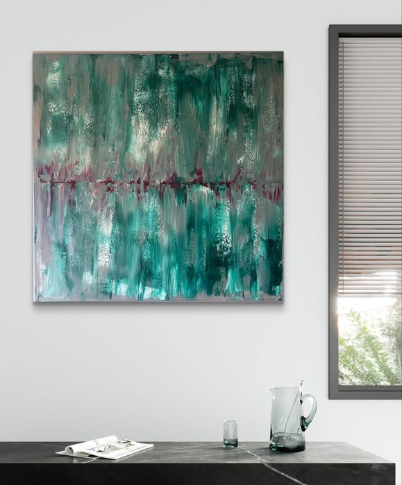 Promo Obraz abstrakcyjny „Breathe in” 100x100 Bartosz Chmielak