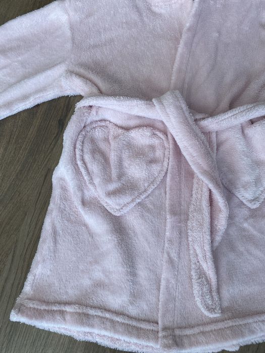 Рожевий плюшевий халатик зайчик