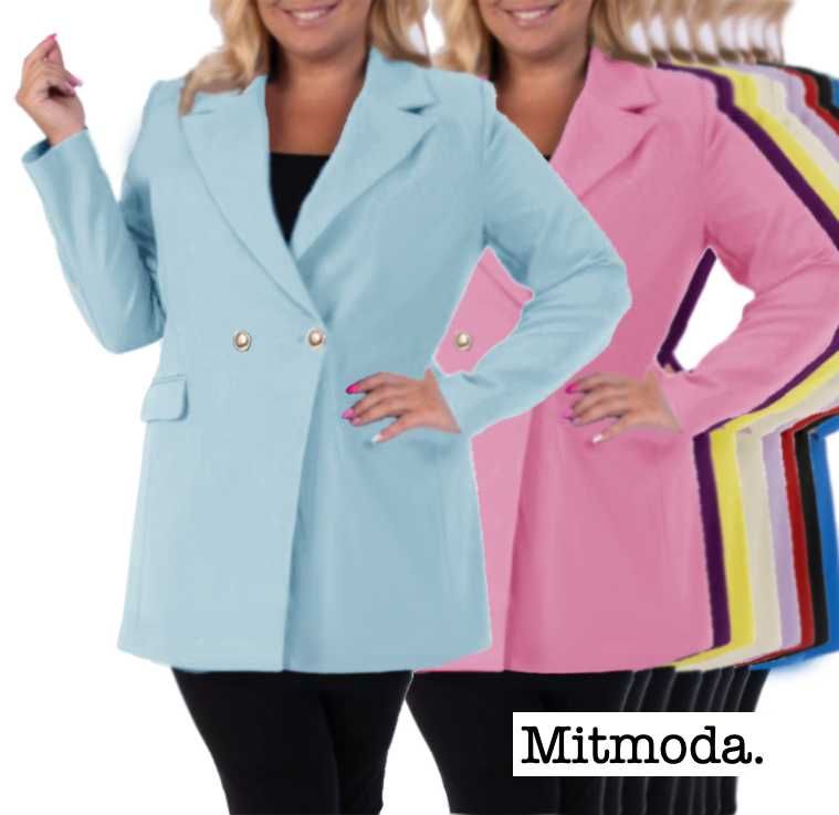 nowy elegancki żakiet marynarka damski złote guziki plus size 4xl 5xl