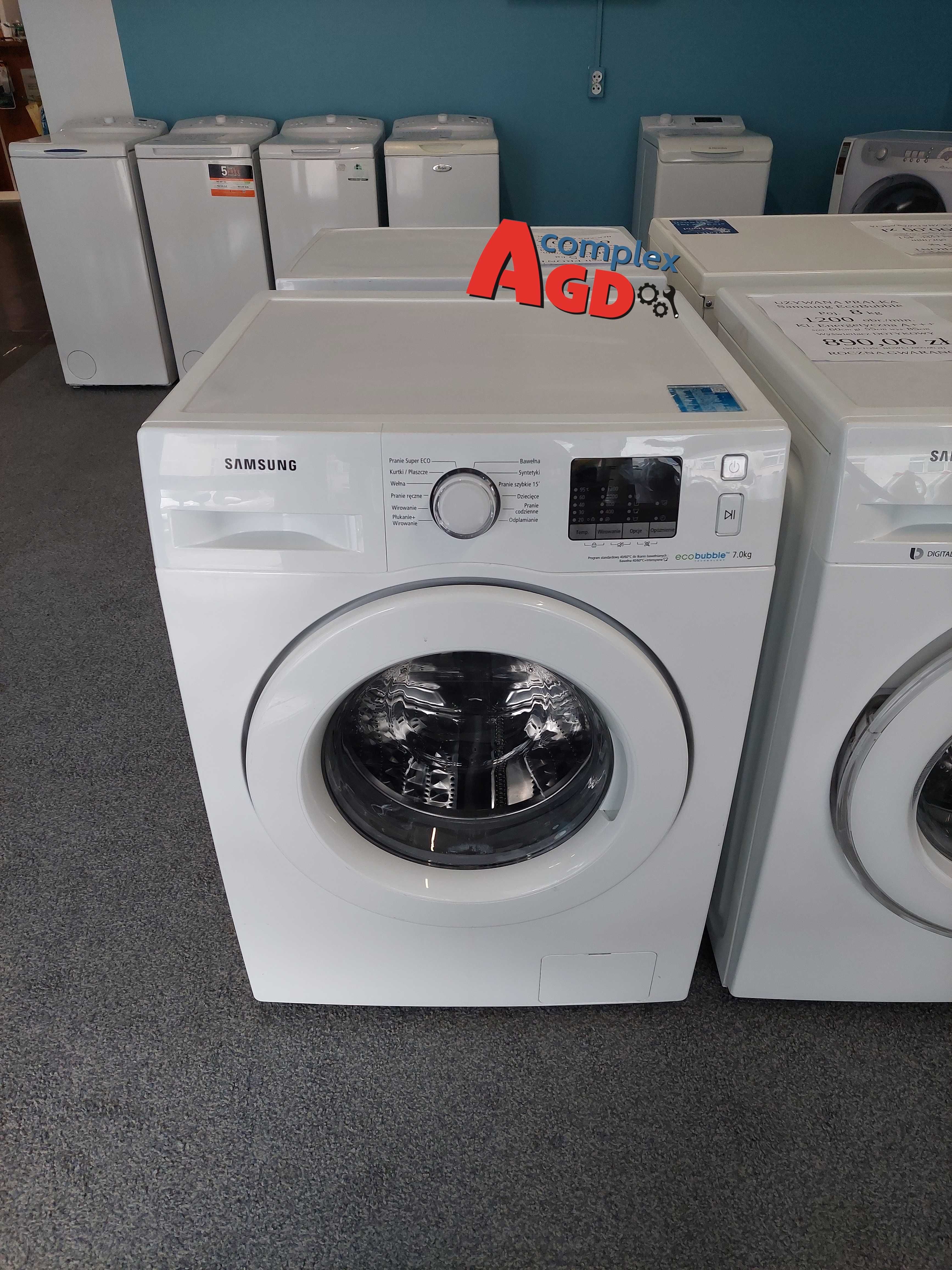 ROCZNA GWARANCJA Pralka Samsung EcoBubble WF70F5E0W2W 7kg A+++ 1200obr