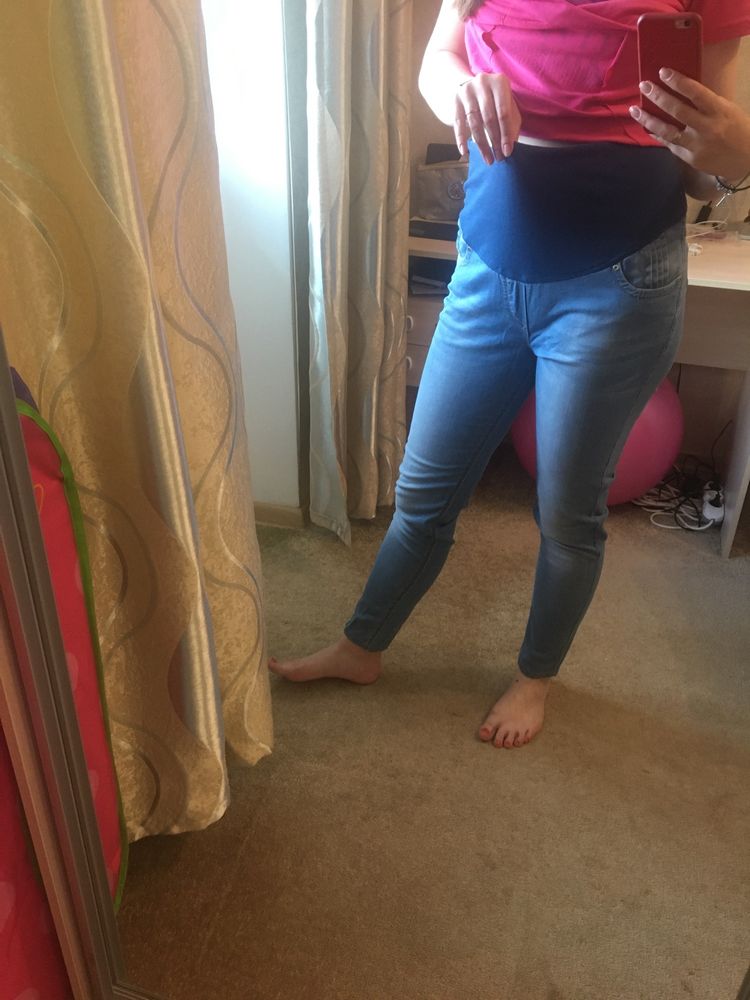 Летние тонкие джинсы для беременных