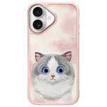Etui Nimmy Big Eyed Pet 2.0 Cat na iPhone 16 - różowe