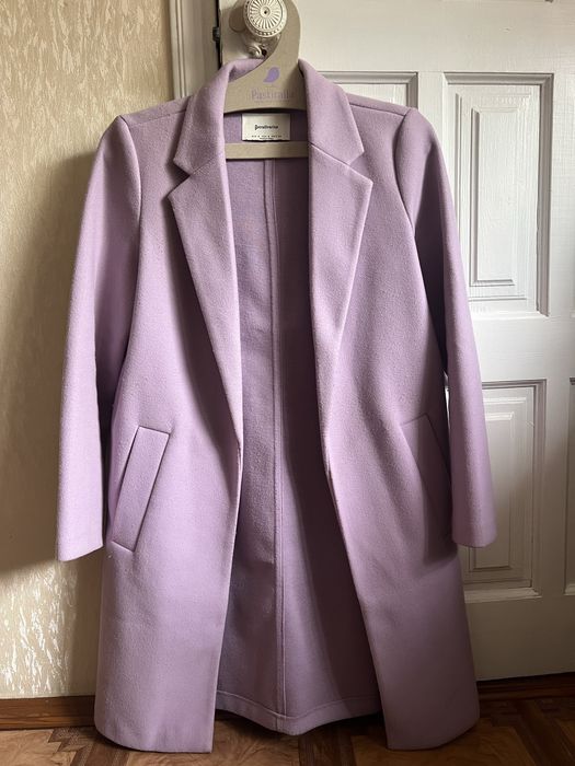 Кардиган-пальто бузкове Stradivarius розмір S