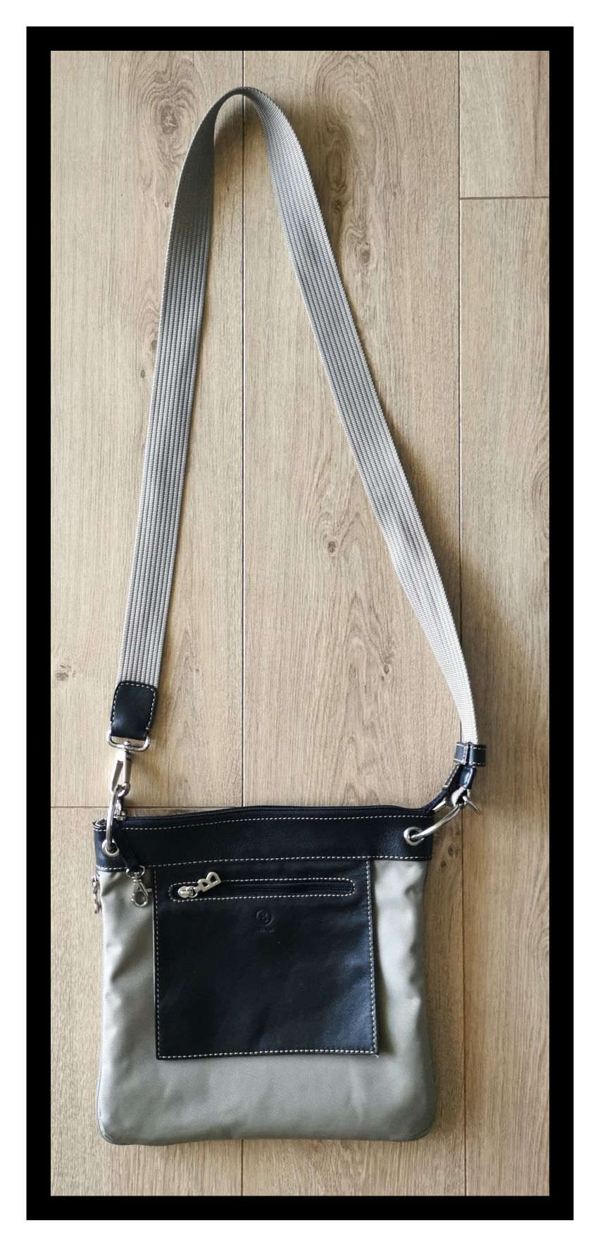 Skórzana Torebka Listonoszka Bogner (29x29x8) #brązowa #praktyczna
