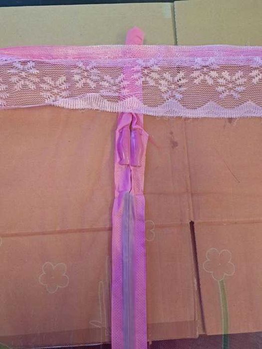 Różowa moskitiera magnetyczna siatka na drzwi magnes 210x90 cm