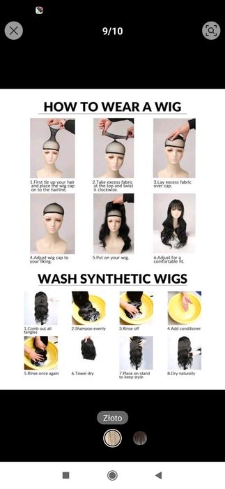 Peruka bob nr.6 blond z grzywka